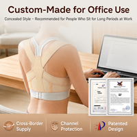 Correcteur de posture pour le bureau à domicile, support flexible multi-élastiques, sans panneau central rigide, respirant, confort discret, épaules dégagées