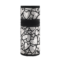 Trousse de Maquillage Cylindrique en Maille 2026, Organisateur de Pinceaux Géométrique, Fermeture Éclair, Étui de Voyage Léger et Respirant
