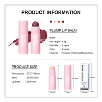 Vente en gros de baume à lèvres vegan naturel 5g Baume à lèvres gras crémeux minéral hydratant rose sans cruauté