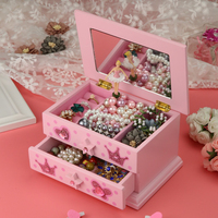 Boîte à musique multicouche de style princesse coréenne et européenne avec épingles à cheveux et boîte à bijoux, cadeau d'anniversaire pour filles