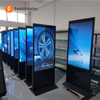 Kiosque numérique LCD tactile Android WiFi 49 pouces sur pied pour intérieur, affichage numérique 1080p SDK, pour centres commerciaux et services en libre-service