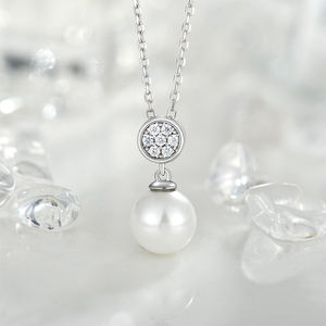 Bijoux en argent sterling 925 avec pendentif en perles scintillantes <span class=keywords><strong>de</strong></span> conception classique pour femmes - Product Image 3