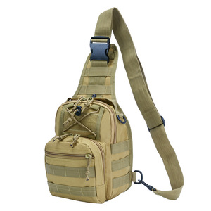 Zaino tattico a tracolla con tracolla singola impermeabile per sport all'aperto mimetico - Product Image 1