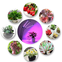 Lampes de culture pour plantes Joystar à 3 têtes, LED rouge et bleue pour le soutien de la floraison, avec gradation à 6 niveaux, contrôle indépendant, minuterie, coffret cadeau OEM