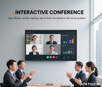 Pantalla Táctil 4K de 75 Pulgadas con Unión Óptica, Pantalla Multitáctil Ultra Suave para Educación y Salas de Reuniones, Panel Plano Interactivo