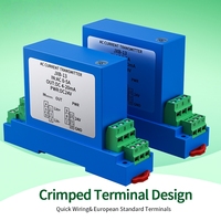 Transmetteur de courant 35 mm sur rail DIN AC/DC 1A/5A/10A/15A, capteur 4-20 mA, convertisseur d'isolation de signal de courant RS485
