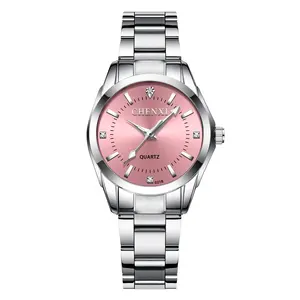 CHENXI 021B Stainless Steel Strap Simple Watch Ladies And Gents Analog Quartz Lovers Watch Stainless Steel Strap Simple Watch On