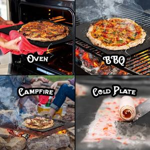 Piastra in Acciaio per <span class=keywords><strong>Forno</strong></span> <span class=keywords><strong>Pizza</strong></span> a Riscaldamento Rapido, Alternativa Premium per Cuocere la <span class=keywords><strong>Pizza</strong></span> con Maggiore Conducibilità al Calore, Superiore a Padella e <span class=keywords><strong>Pietra</strong></span> - Product Image 4