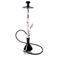Chicha moderne en résine finition miroir, mini chicha à un tuyau, coffret cadeau pour bar et voyage