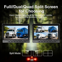 Système de caméra pour camion lourd, écran d'affichage 7 pouces 1080P 4CH, enregistreur DVR, moniteur, kit de caméra pour camionnette/remorque/bus/camping-car
