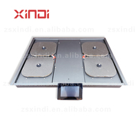 Table de cuisson à induction encastrable invisible en céramique et acier inoxydable avec 4 brûleurs pour usage domestique et automobile