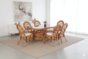 Hot Selling Modern <b>Restaurant</b> <b>Furniture</b> Dining Set Inspired by Java Design Long Dining Table Set Handmade Outdoor From Indonesia - Product Image 4