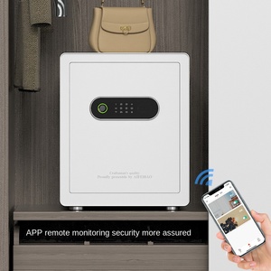 AIFEIBAO <span class=keywords><strong>Mini</strong></span> <span class=keywords><strong>coffre</strong></span>-<span class=keywords><strong>fort</strong></span> antivol tout en acier avec mot de passe d'empreintes digitales Clip WIFI intelligent pour la maison, le bureau et le chevet Pinces invisibles pour les fichiers - Product Image 1