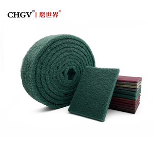 <strong>Non</strong> Woven Scouring Pad Roll Rust Removal 8698 Green <strong>Abrasive</strong> Scouring Pads Rolls - Product Image 6