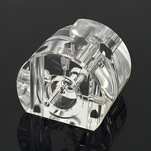 ตัวเชื่อมต่อวาล์วอะคริลิก PMMA ทางการแพทย์ บริการกลึง CNC 5 แกนแบบ OEM ความแม่นยำสูงพิเศษ - Product Image 3