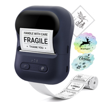 Printer Label Barcode Termal Mini Berkualitas Tinggi untuk Penggunaan di Rumah & Kantor, Kompatibel dengan Android/iOS, Printer Stiker & Struk