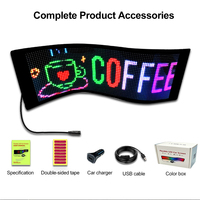 Ventana trasera Taxi Car Led Display Sign Bus Screen App Controlada Programable Flexible Bluetooth Led Car Display Screen