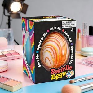 Soft Rubber Egg Shape Squeeze Toy Slow Rising Stress Relief Decompression for Office <b>Hand</b> Fidget Toys - Product Image 4