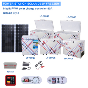 Nhà máy thương mại sử dụng refrig bán hàng trực tiếp DC12/24V năng lượng mặt trời điện tủ đông top-mở được xây dựng trong điều khiển 300L tủ lạnh - Product Image 2