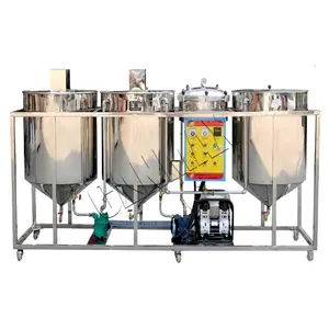 10Tons Daily Capacity Continuous Finished Refined Sunflower Ukraine Palm Oil Refining Machine