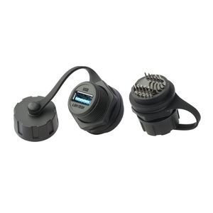 ปลั๊กอากาศยาน Lshitech USB3.0 <span class=keywords><strong>IP68</strong></span> กันน้ำ ขั้วต่อแบบวงกลม ตัวเมีย สำหรับติดตั้งบนแผงไฟฟ้าอุตสาหกรรม ขนาด M20.8 มม. - Product Image 4