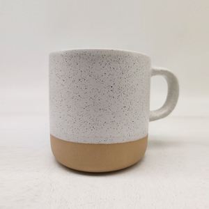 Taza de Desayuno Personalizada de Fábrica, Combinación de Dos Colores, Blanco Mate/Negro Moteado, para Té, Chocolate, Leche, Regalos - Product Image 3