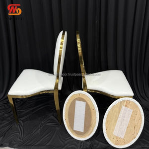 Sillas de Boda Antiguas Europeas de Lujo SMOOTH, de Acero Inoxidable, para Sala de Estar, Oficina en Casa, Hotel, Eventos y Banquetes - Product Image 2