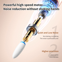 Ponceuse à ongles électrique sans fil à fixation lombaire avec lampe UV intégrée