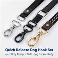 Mousqueton pivotant en alliage de zinc plaqué sur mesure avec fermoir à ressort métallique pour bagages et colliers d'animaux – Accessoires de quincaillerie