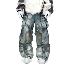 DiZNEW Bolsillos utilitarios a medida y Sistema de Correa Diseñado Estilo urbano funcional Ropa de moda Jeans Fabricante Jeans para hombres - Product Image 1
