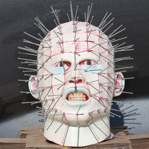 Máscara de Pinhead de <span class=keywords><strong>Hellraiser</strong></span> al por Mayor, Máscara de Látex de Cabeza Completa para Cosplay del Personaje de Película de Terror Pinhead, para Adultos, para Halloween - Product Image 5
