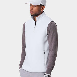 Chaleco acolchado de golf de invierno de alta calidad 100% de nailon para hombre 1/4 con cremallera chaleco deportivo con logotipo bordado - Product Image 2