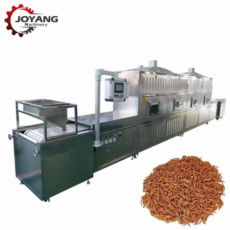 Fully Automatic Microwave Yellow Mealworm Black Solder Fly BSF Drying Machine