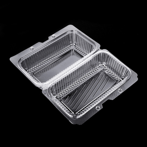 Custom PET Blister Packaging Hinged Clear Plastic Container With Lid Transparent Plastic Food Packaging With Hinged Lid