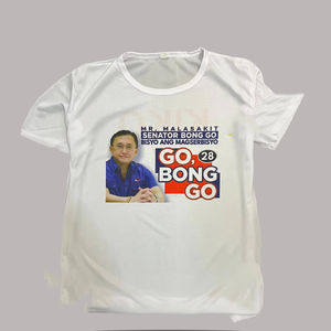 Congresista filipino Elección Camisa de votación de manga corta Tela de punto Patrón impreso Sublimación Diseño de cuello redondo Logotipo personalizado - Product Image 1