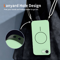 Coque de téléphone antichoc vert menthe de haute qualité au toucher doux avec découpe de précision pour iPhone 17e