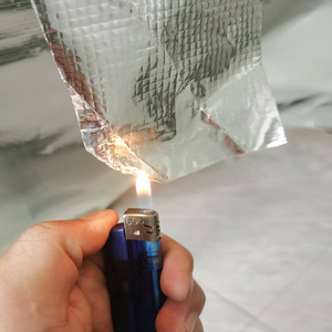 Flame Retardant Aluminum Foil Woven Fabric Heat Reflective <strong>Thermal</strong> <strong>Insulation</strong> Shield For Fireproof Building Curtain Wall - Product Image 1