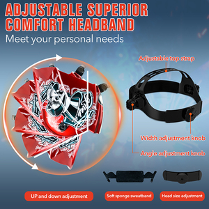 Trq miễn phí định nghĩa điều chỉnh bóng tối phạm vi DIN5-9/9-13 với Led Đèn Pha cho Mig Tig ARC Hàn Mũ bảo hiểm - Product Image 5