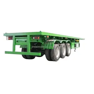 Hottest New Factory Brand 3 Axle Container Trailer 20Ft 40Ft 40Ton Flatbed Semi Trailers For Ghana West Africa