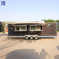 Remorque alimentaire commerciale, camion de restauration mobile avec cuisine complète, restaurant de hot-dogs, chariot de vente de glaces et pizzas, USA