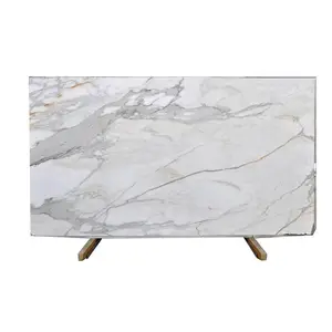 हॉट सेल इटली कैलाकाटा सफेद स्लैब संगमरमर प्राकृतिक पत्थर रसोई काउंटरटॉप टेबल टॉप वैनिटी टॉप के लिए