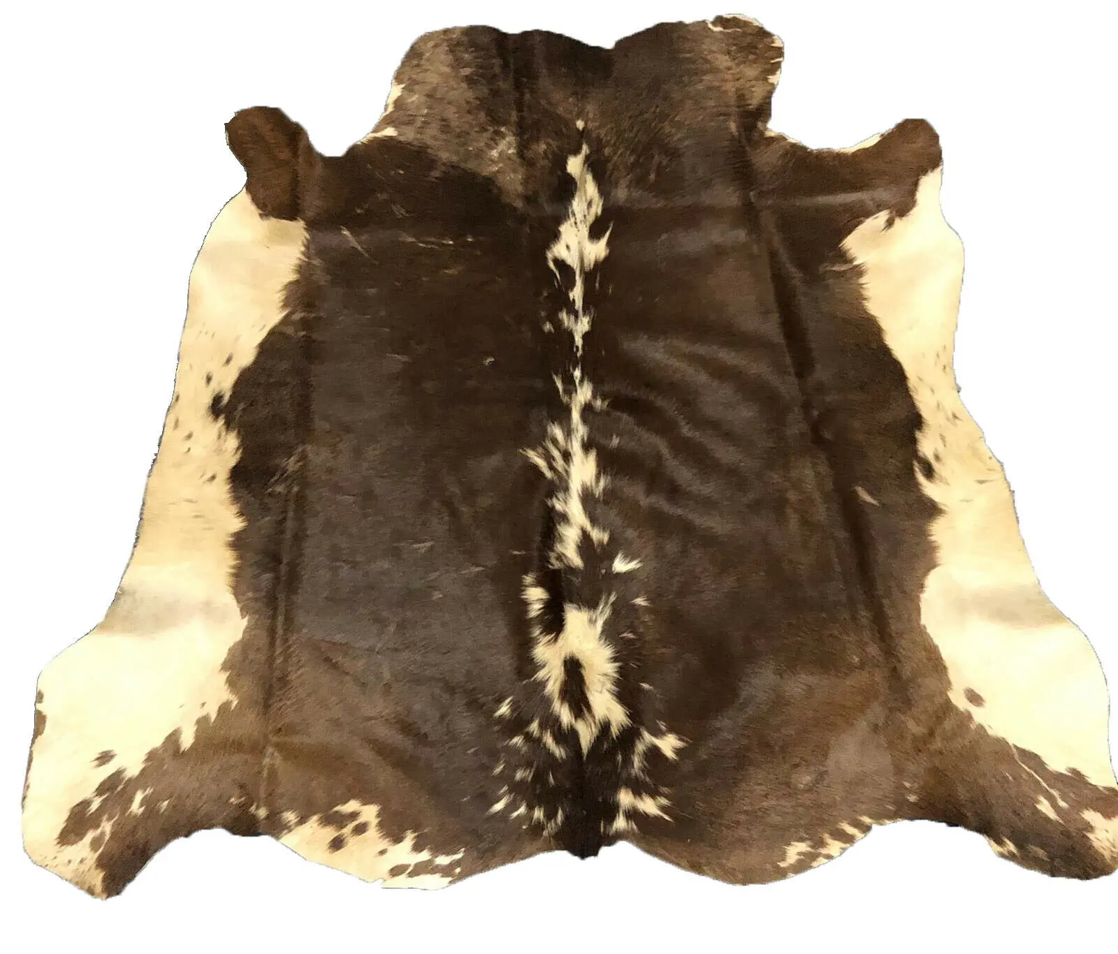 ขนาดใหญ่พิเศษ100% COWHIDE หนังพรมผสมวัวผิวพรมพื้นที่18-35 SQFT