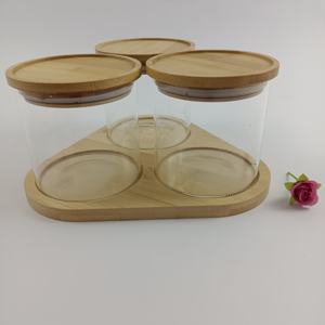 Tarro <span class=keywords><strong>de</strong></span> almacenamiento <span class=keywords><strong>de</strong></span> vidrio transparente con tapa <span class=keywords><strong>de</strong></span> madera y bambú, tarro <span class=keywords><strong>de</strong></span> almacenamiento <span class=keywords><strong>de</strong></span> alimentos <span class=keywords><strong>de</strong></span> alto borosilicato, especias pequeñas - Product Image 2