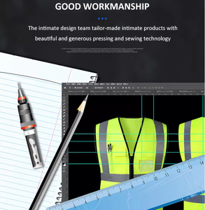 कस्टम लोगो चिंतनशील मोटरसाइकिल जैकेट के साथ ट्रैफिक बनियान सुरक्षा मेथी मल्टी-पॉकेट वर्कवियर आउटडोर यूटिलिटी बनाया गया पॉलिएस्टर - Product Image 5