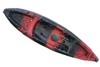 Canoë-kayak de pêche à siège unique de 10 pieds rotomoulé bon marché avec siège en aluminium
