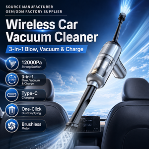 <span class=keywords><strong>Aspirateur</strong></span> de voiture <span class=keywords><strong>sans</strong></span> <span class=keywords><strong>fil</strong></span> portatif 12000Pa haute puissance avec filtre HEPA, réservoir de poussière de 160 ml, aspiration/soufflage 2-en-1 pour voiture, maison, bureau - Product Image 2