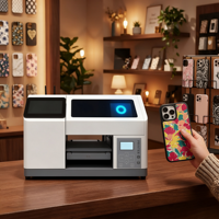 Machine d'impression d'étuis de téléphone à plat Reeleyin A5, imprimante UV miniature à encre CMYKW pour les petites entreprises