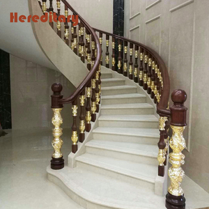 Barandillas Decorativas <span class=keywords><strong>de</strong></span> Aluminio para Escaleras Interiores, Diseño <span class=keywords><strong>de</strong></span> Pilar <span class=keywords><strong>de</strong></span> <span class=keywords><strong>Madera</strong></span>, Barandillas <span class=keywords><strong>de</strong></span> <span class=keywords><strong>Madera</strong></span> para <span class=keywords><strong>Terrazas</strong></span> - Product Image 4