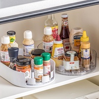 Plateau de rangement multifonctionnel pour réfrigérateur JX PP, plateau tournant pour comptoir de cuisine, support rotatif pour condiments