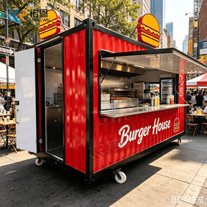 Modern Container Food Truck Trailer Kitchen Outdoor Mobile Street Galvanized Equipment Restaurant - Product Image 6